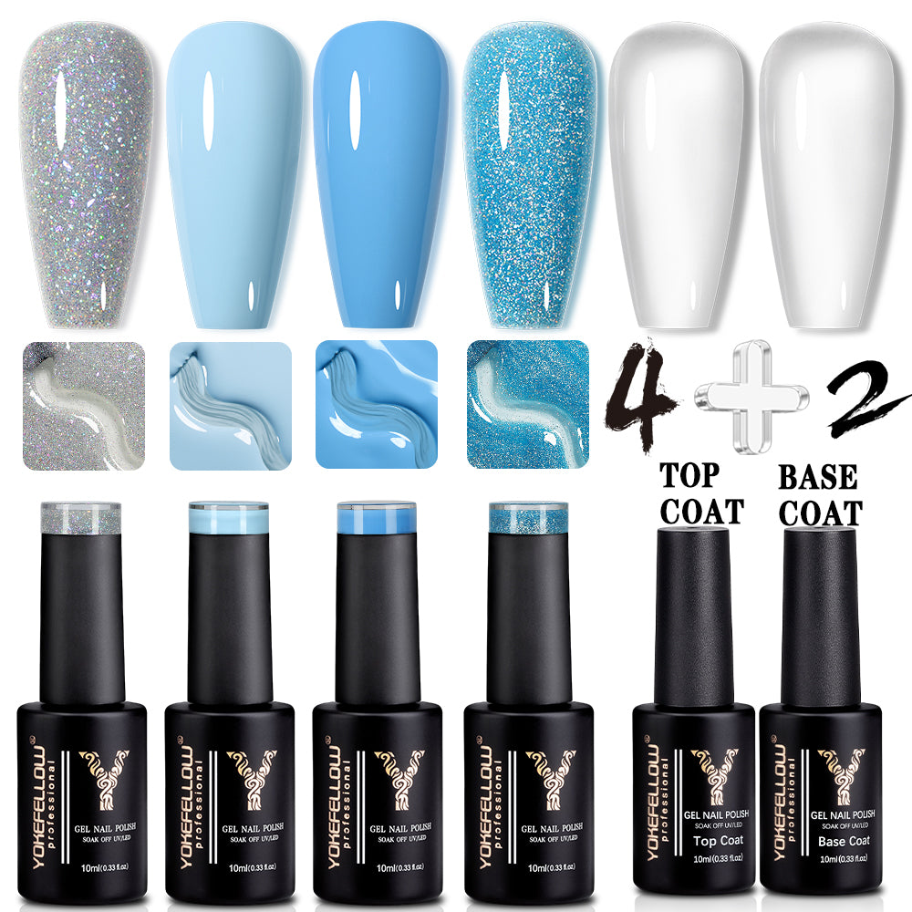 6Pcs Gel Nail Polish Set