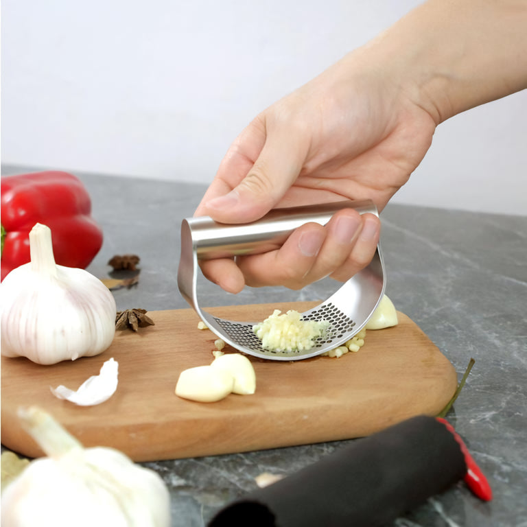 Stainless Steel Multi-function Garlic Press and Slicer