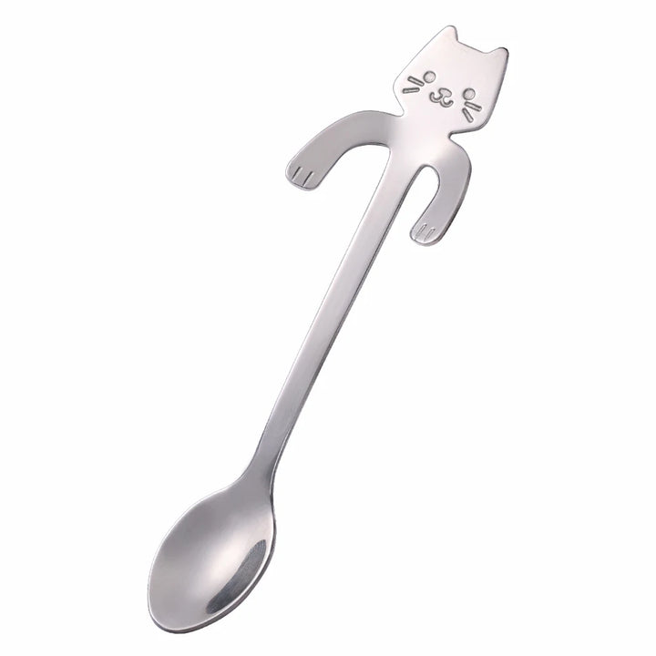 Cute Cat-Shaped Stainless Steel Teaspoon