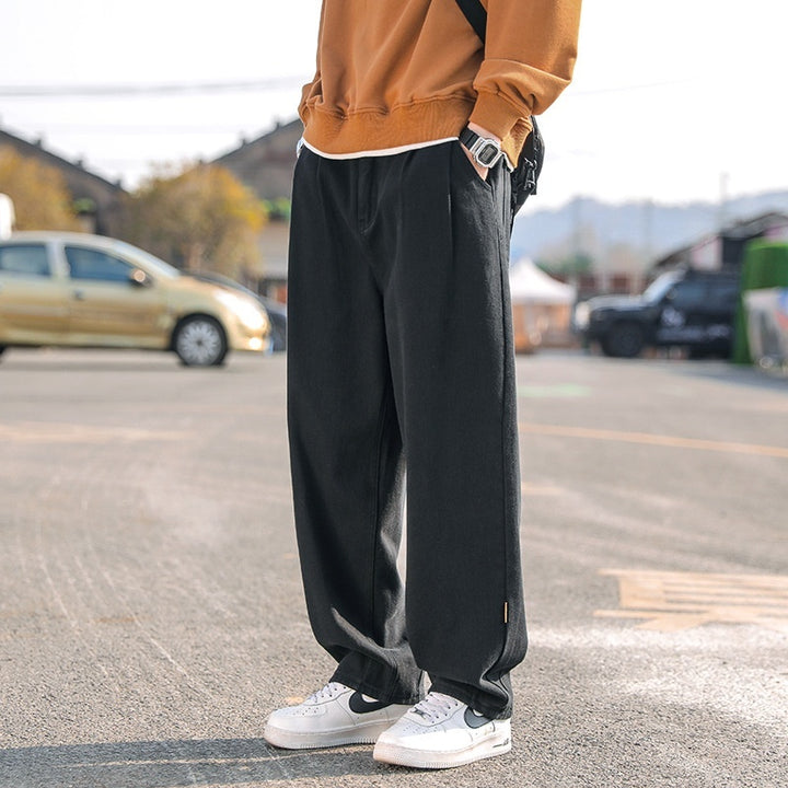 Men's Loose Cargo Pants Straight Casual Trousers