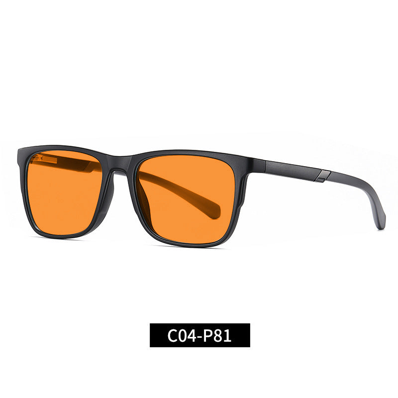 Orange-Lens Full-Rim Fashion Glasses