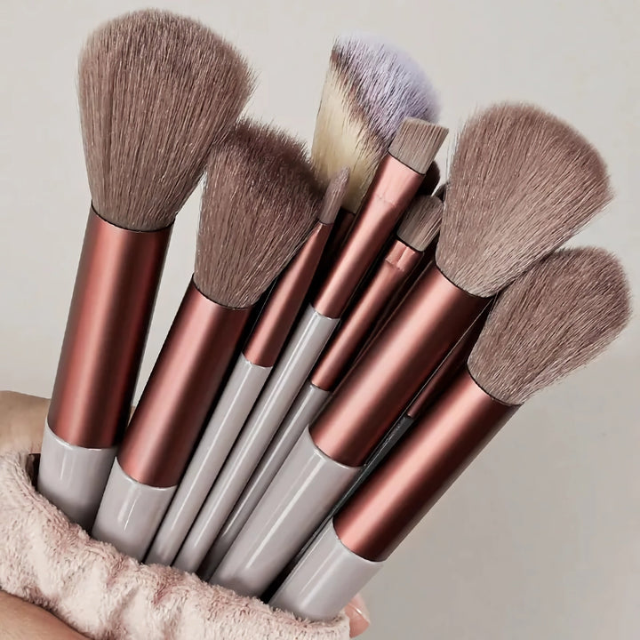 13Pcs Makeup Brushes Set - Soft Fluffy Beauty Tools for Foundation, Blush, Powder, Eyeshadow, Kabuki Blending