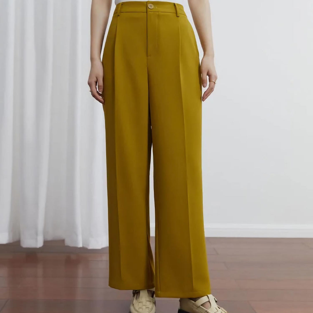 High Waist Cropped Suit Pants