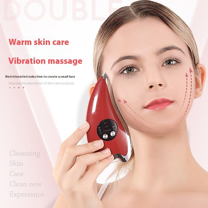 Electric Scrapping Plate Beauty Micro Warm Import Home Face Lift Vibration Massager