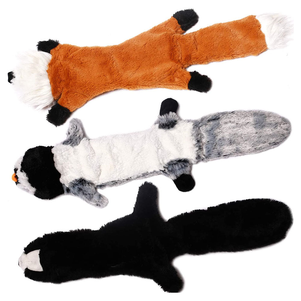 Interactive Crinkle & Squeak Plush Dog Toys