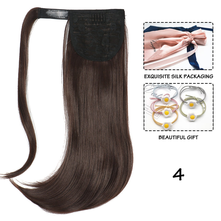 Synthetic Straight Wraparound Ponytail