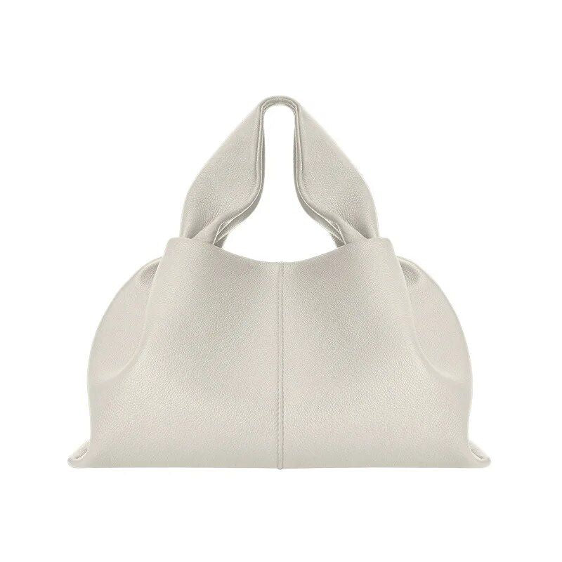 Luxurious Ruched Pleated PU Leather Tote Bag