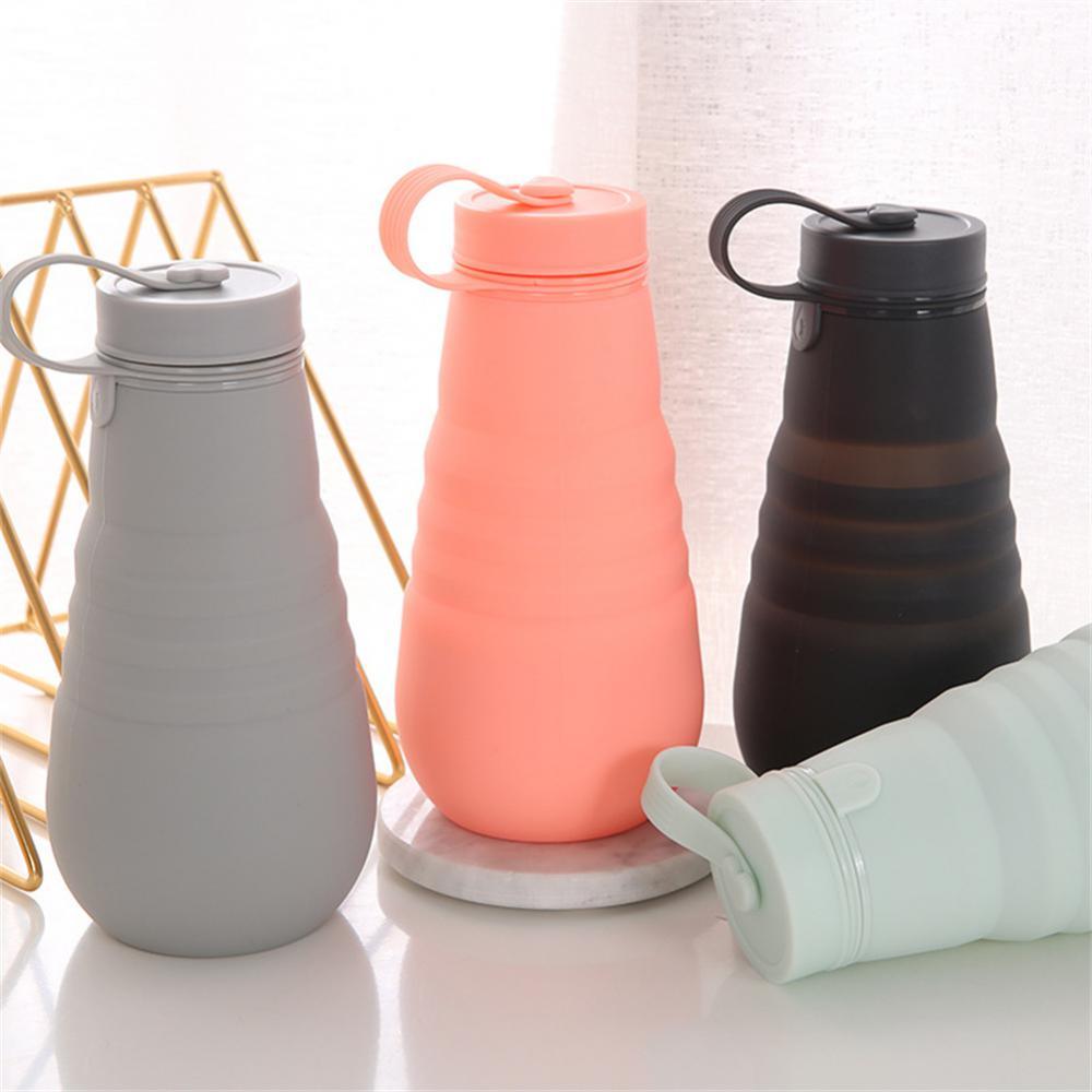 500ml Portable Retractable Silicone Cups Foldable Collapsible Water Bottle Outdoor Travel Drinking Cup For Camping Drinkware Kitchen Gadgets In Summer - Trendha