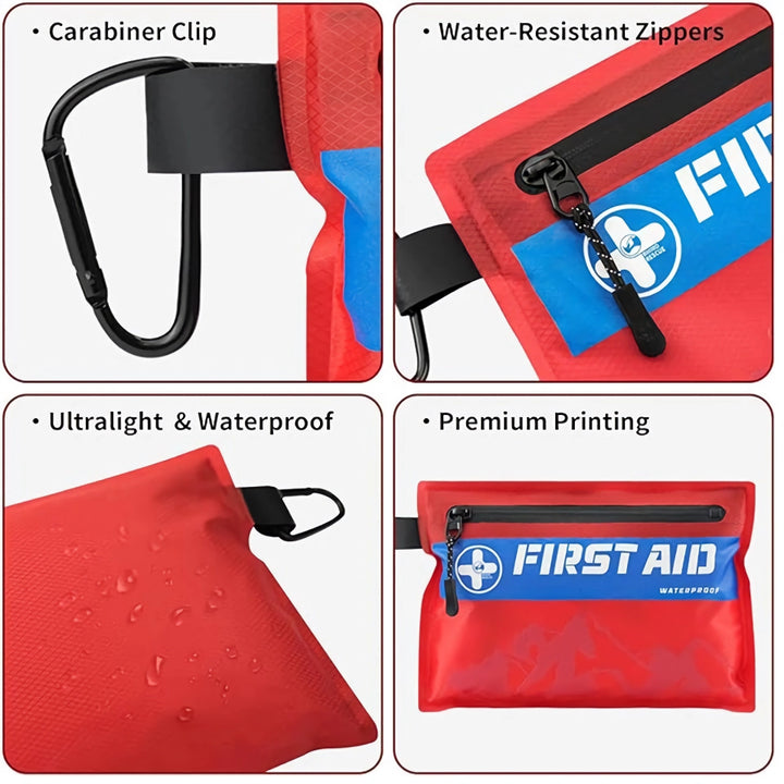 Ultralight Waterproof 107-Piece First Aid Kit for Outdoor Adventures