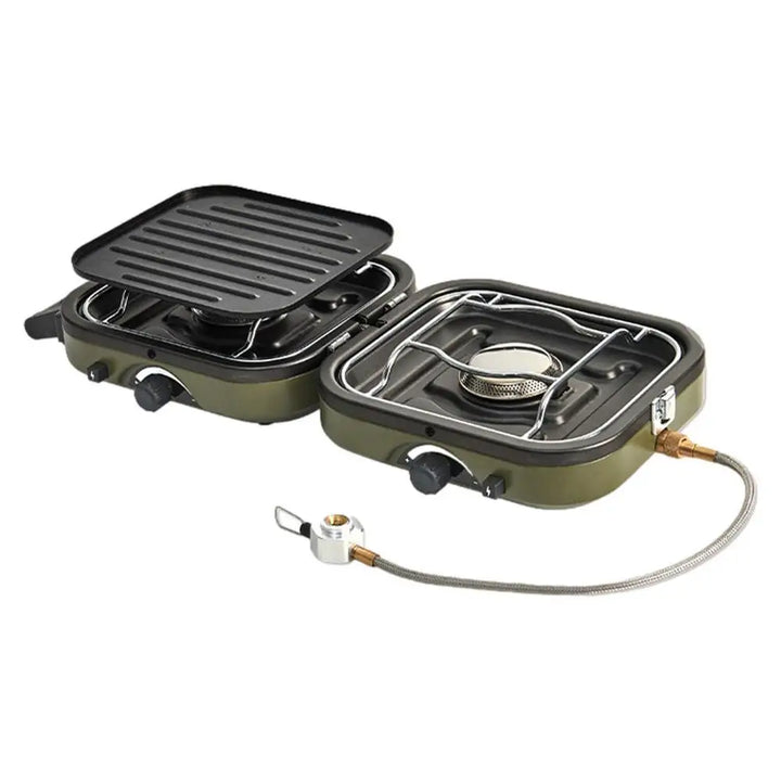 Double-Burner Folding Gas Stove