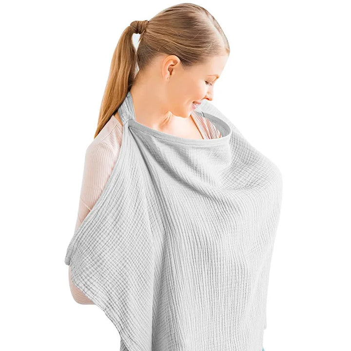 Breathable Muslin Cotton Nursing Cover for Privacy & Comfort
