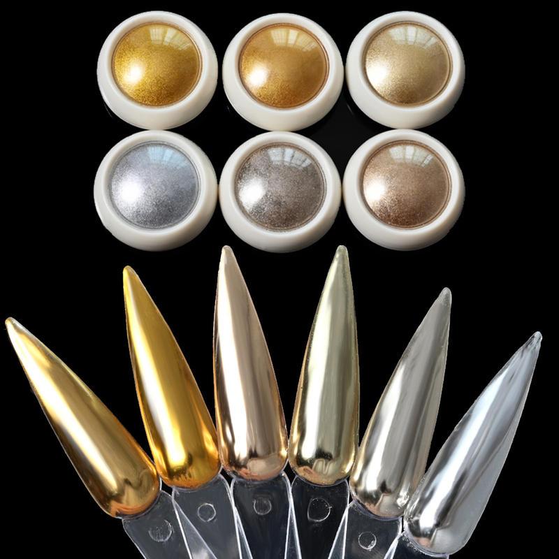 6 Pcs Mirror Chrome Metallic Dust