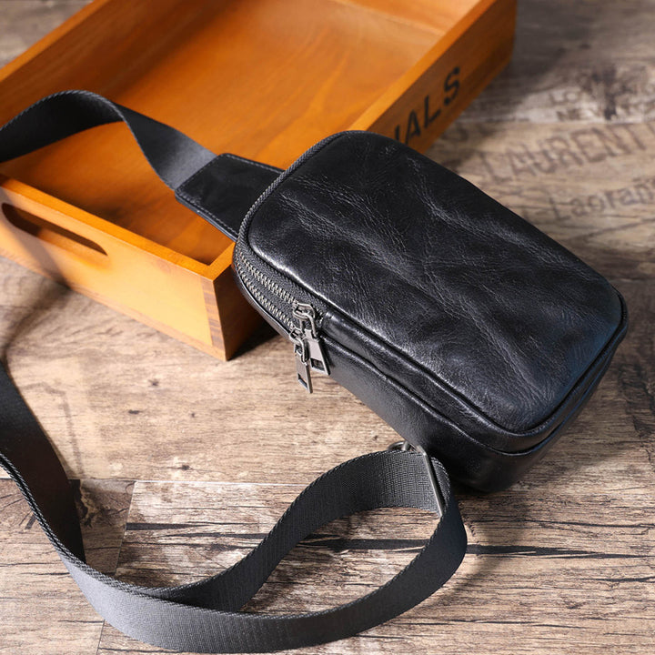 Men's Messenger Bag Genuine Leather Cowhide Pouch