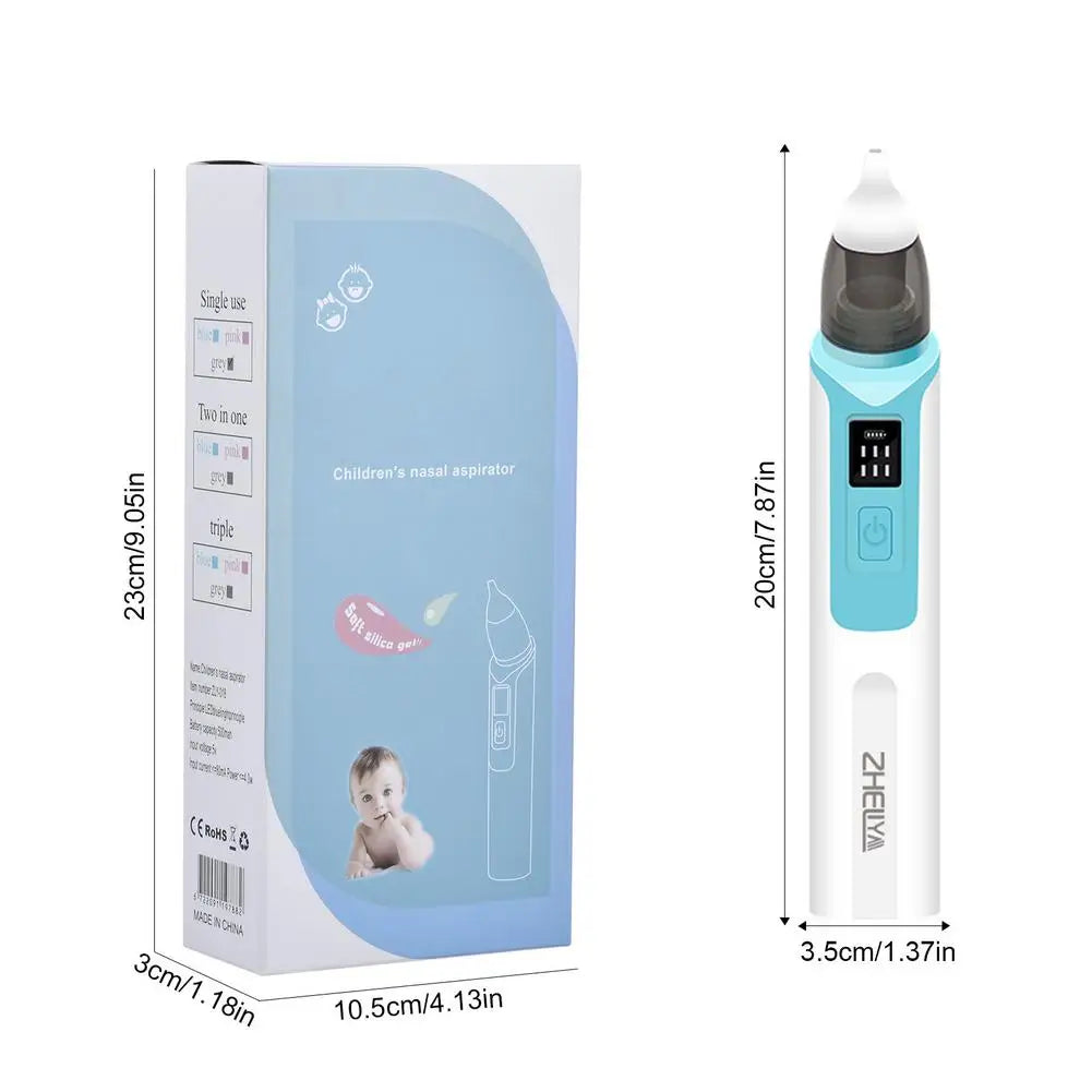 Electric Baby Nasal Aspirator: Rechargeable, Multi-Mode Suction with Music and LED Display