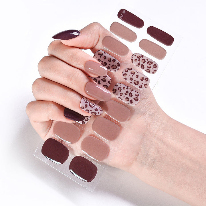 Internet Celebrity Semi-baked Gel Nail Sticker Waterproof And Durable 3d Paper Patch