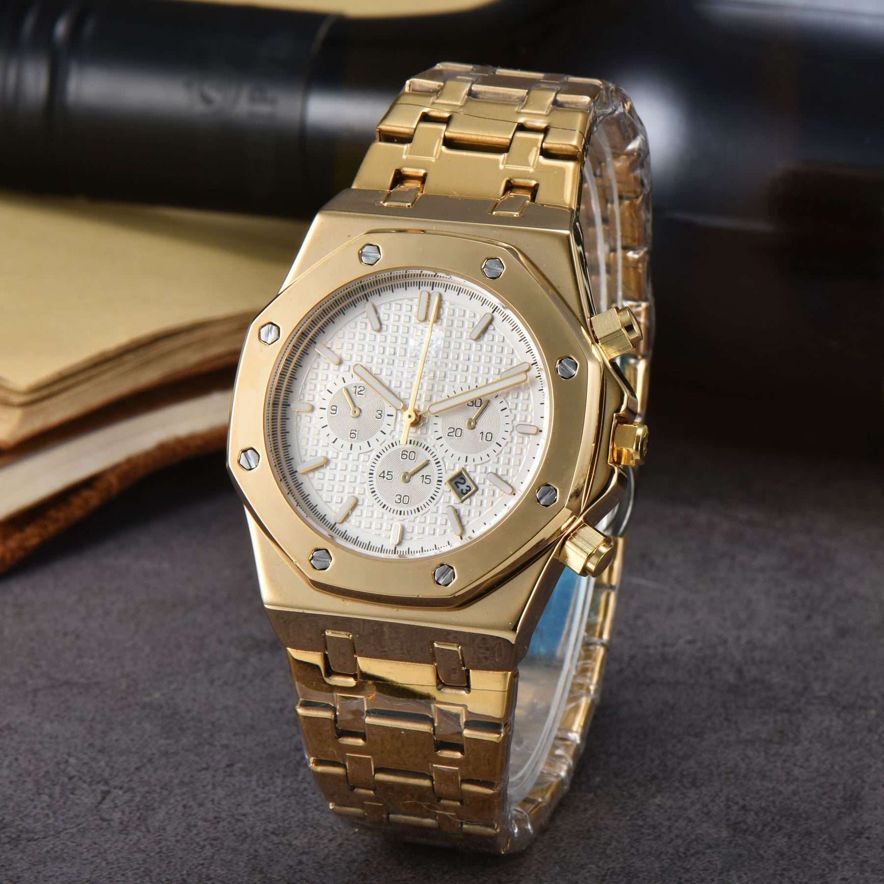 Stainless Steel Calendar Men&