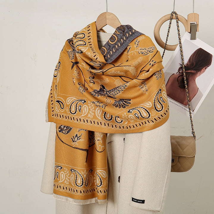 Luxurious Cashmere Floral Scarf