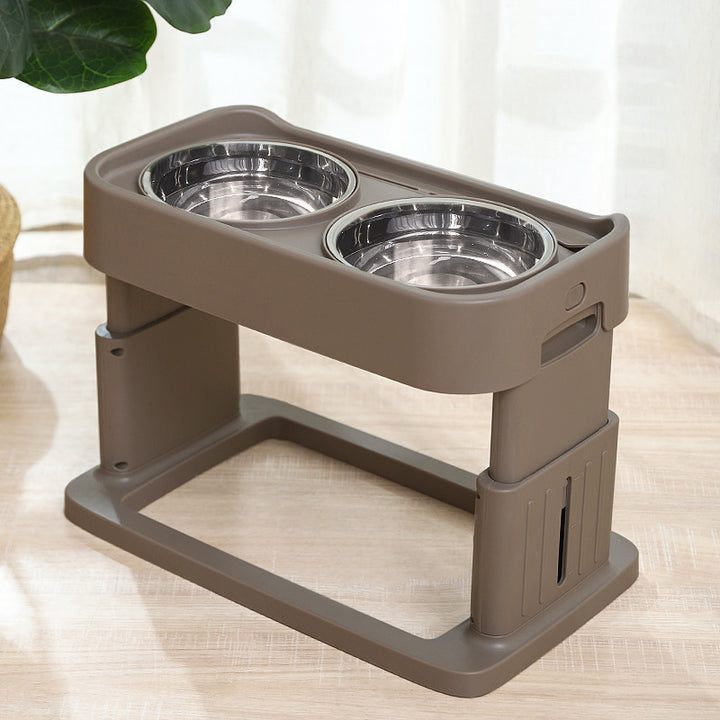 Large Anti-Slip Dog Bowl with Neck Protection & Double Bowl Design