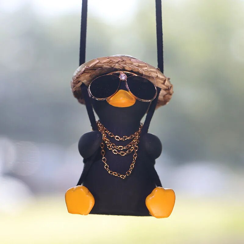 Cute Swinging Duck Car Pendant