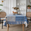 color: Blue and White