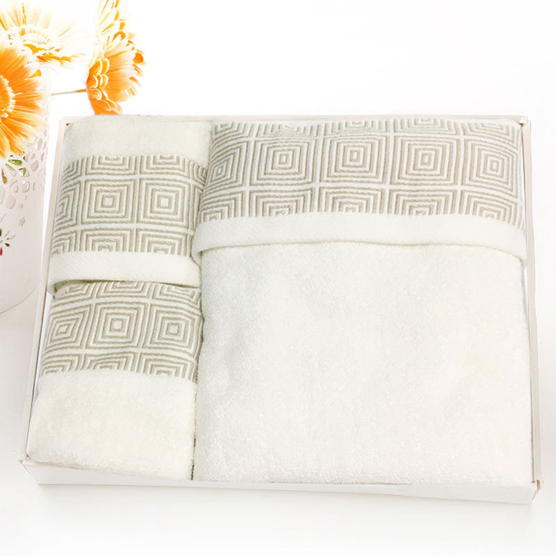 Cotton Three-piece Towel Veneer Cloth Thickened Hotel Bath Towel Embroidery