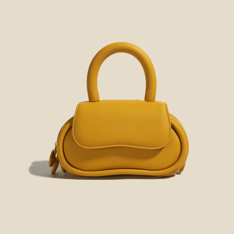 Genuine Leather Macaron Soft Handbag