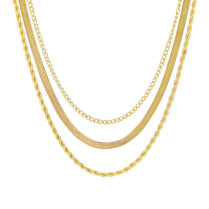 14k Gold Plated Herringbone Necklace