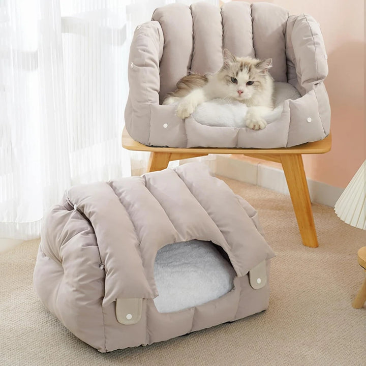 Cozy Arched Cat Cave Bed