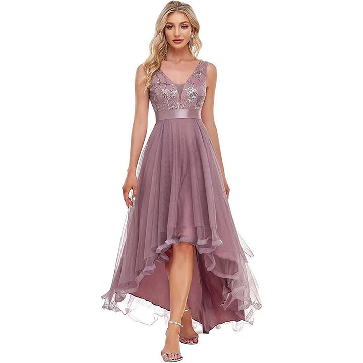 Bridesmaid Prom Evening Dress For Sequin Gauze Annual Meeting