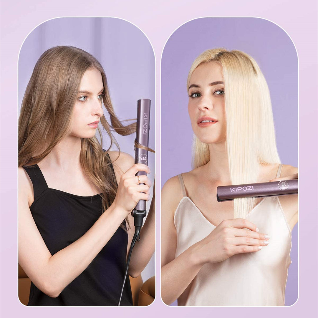 2-in-1 Instant Heating Professional Hair Straightener with Adjustable Temperature