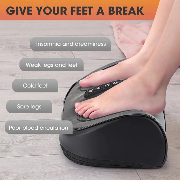 Electric Foot and Calf Massager with Shiatsu Kneading and 42℃ Hot Compress