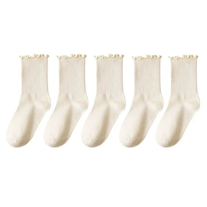 5 Pairs Women’s Ruffle Ankle Socks