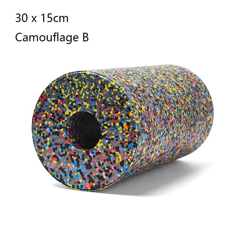 Pilates Foam Roller – High-Density Camouflage Massage Roller for Pain Relief & Fitness