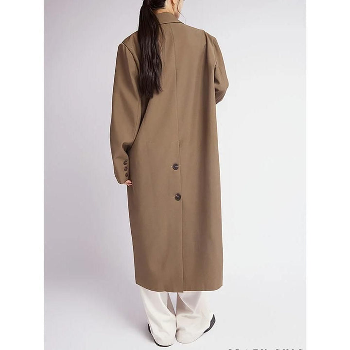 Double Breasted Coffee Trench Coat for Women