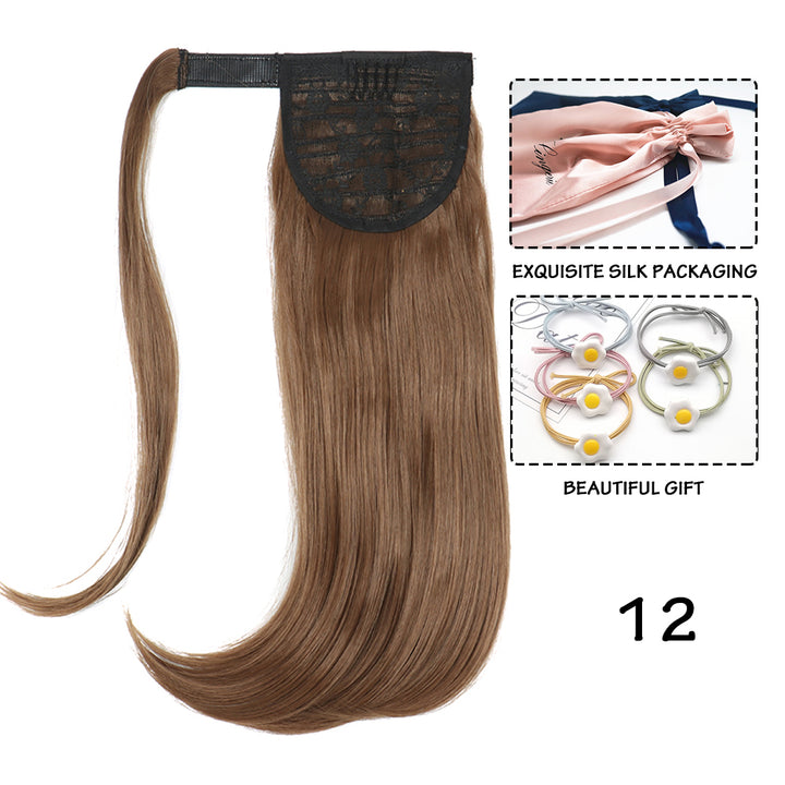 Synthetic Straight Wraparound Ponytail