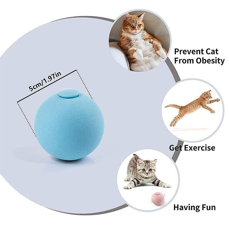 Interactive Squeak & Sound Catnip Toy Ball for Cats and Kittens