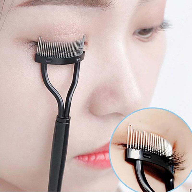 Foldable Steel Teeth Eyelash Brush