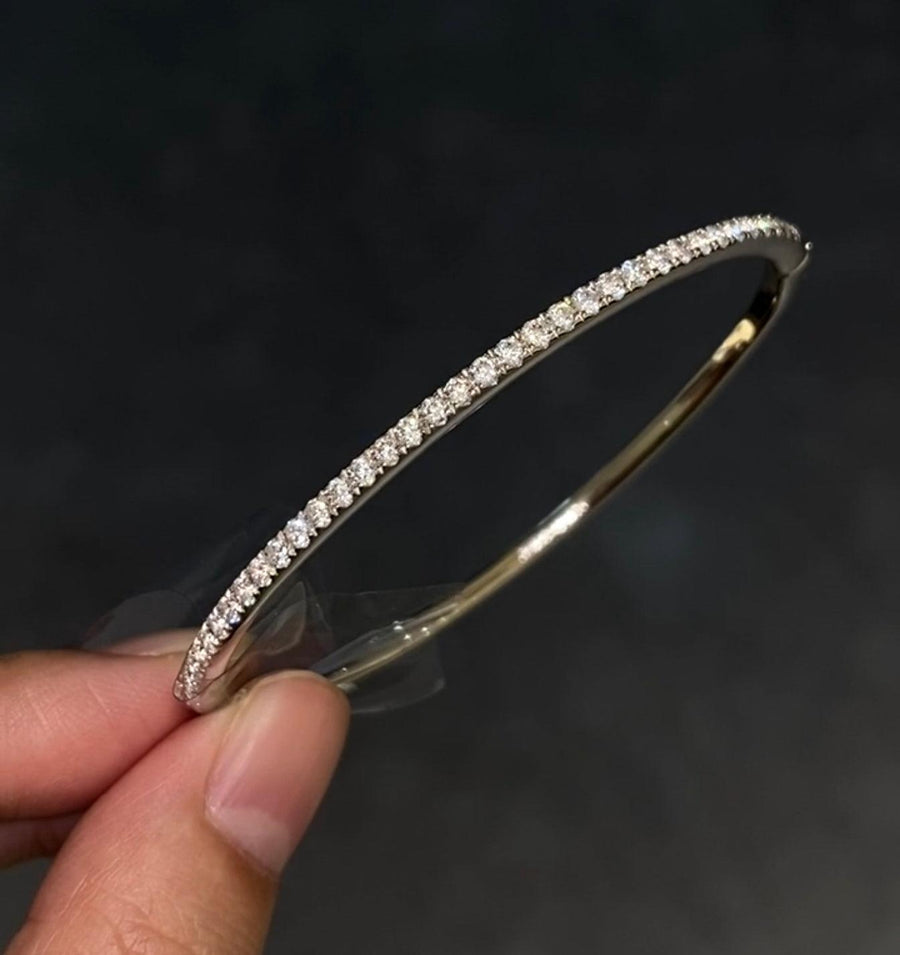 925 Silver Fine Row Diamond Bracelet - Trendha