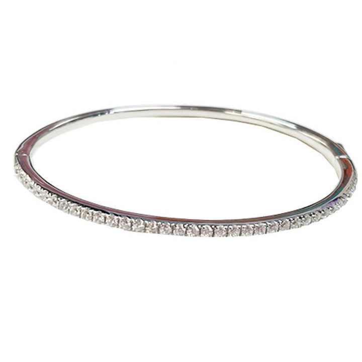 925 Silver Fine Row Diamond Bracelet - Trendha