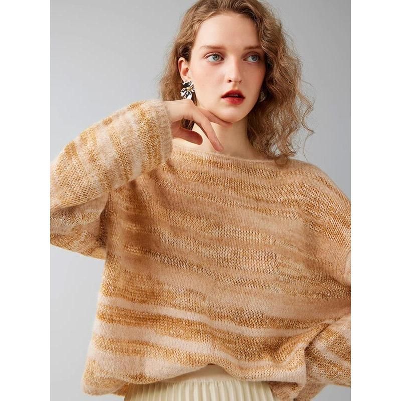 Women's Autumn/Winter Oversize Alpaca Wool Blend Pullover