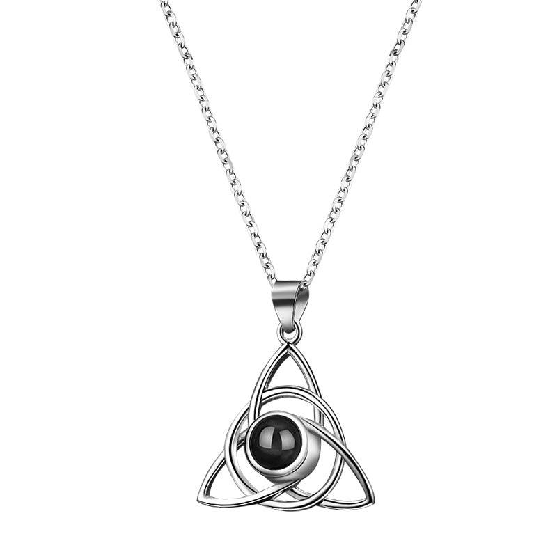 925Silver 100Language Projection Necklace - Trendha