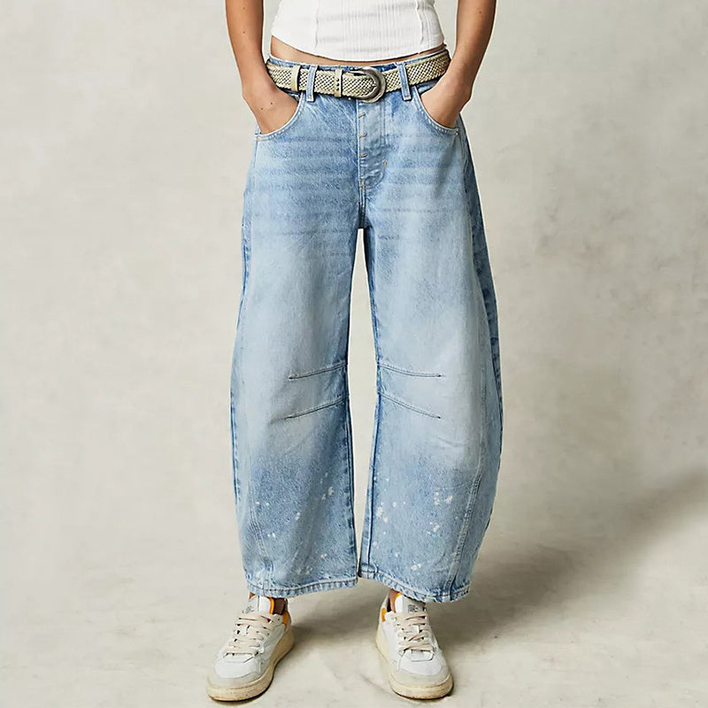 Fashion Loose Wide-leg Pants Summer Sports Straight Trousers Women&
