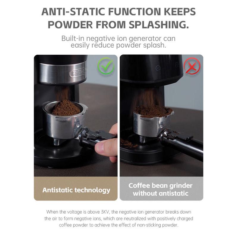 34-Gear Automatic Burr Mill Coffee Grinder for Espresso, American, and Pour Over Coffee