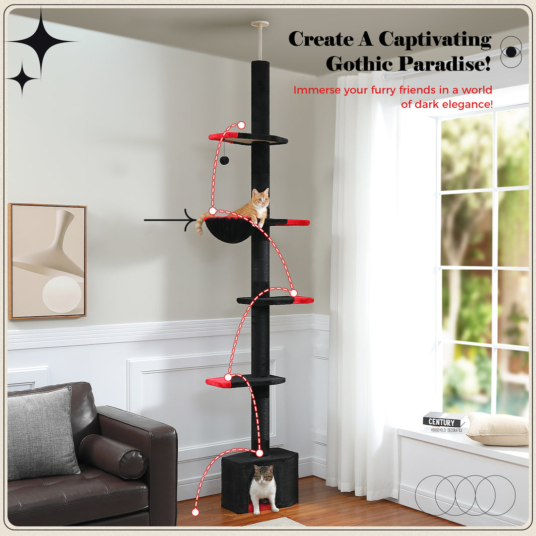 Adjustable Gothic Cat Tree Tower