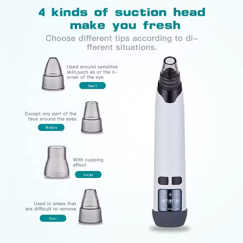 Rechargeable Pore Vacuum Facial Cleanser & Blackhead Extractor