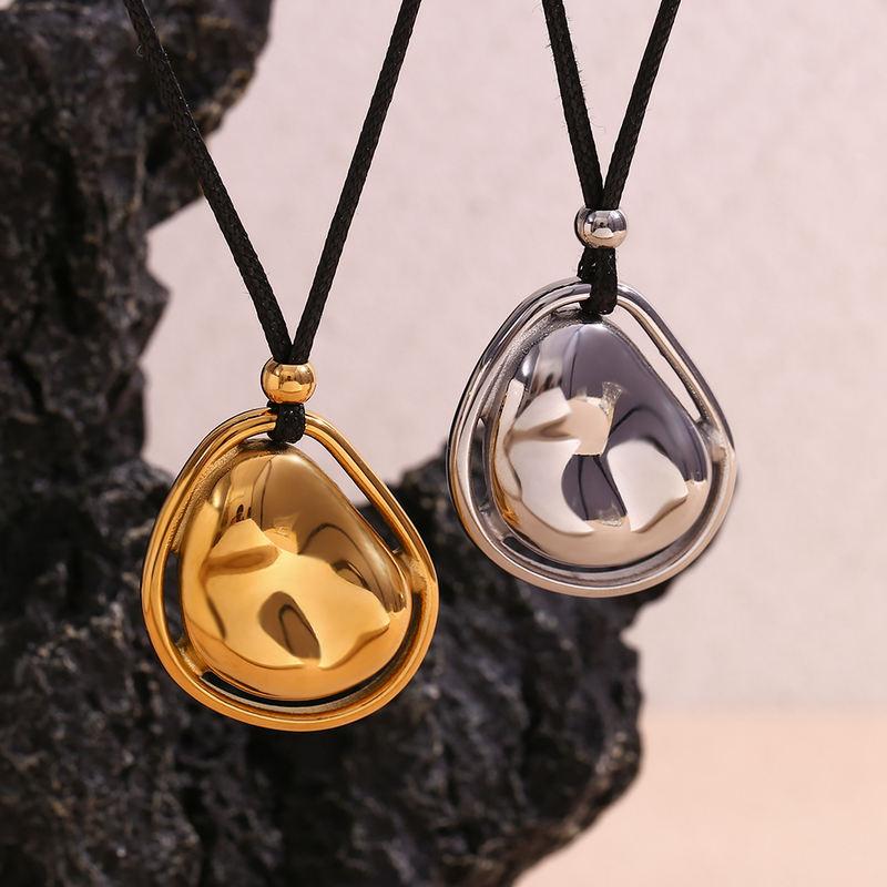 Double-Layer Meteorite-Style Pendant Necklace