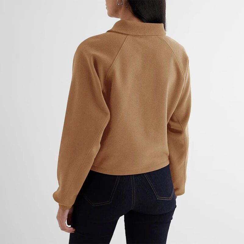 Cozy Autumn Fleece Zip-Up Pullover