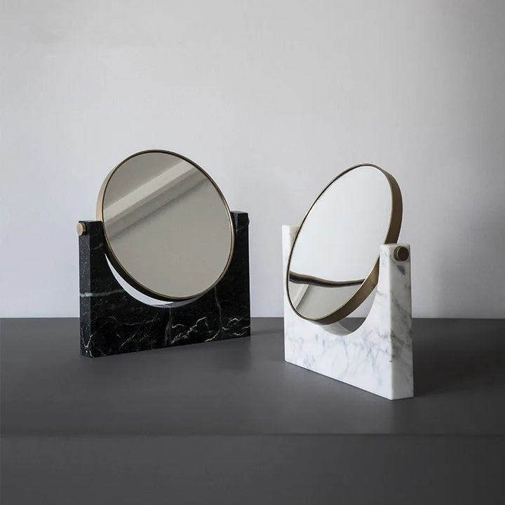 Natural Marble Rotating Makeup Vanity Mirror