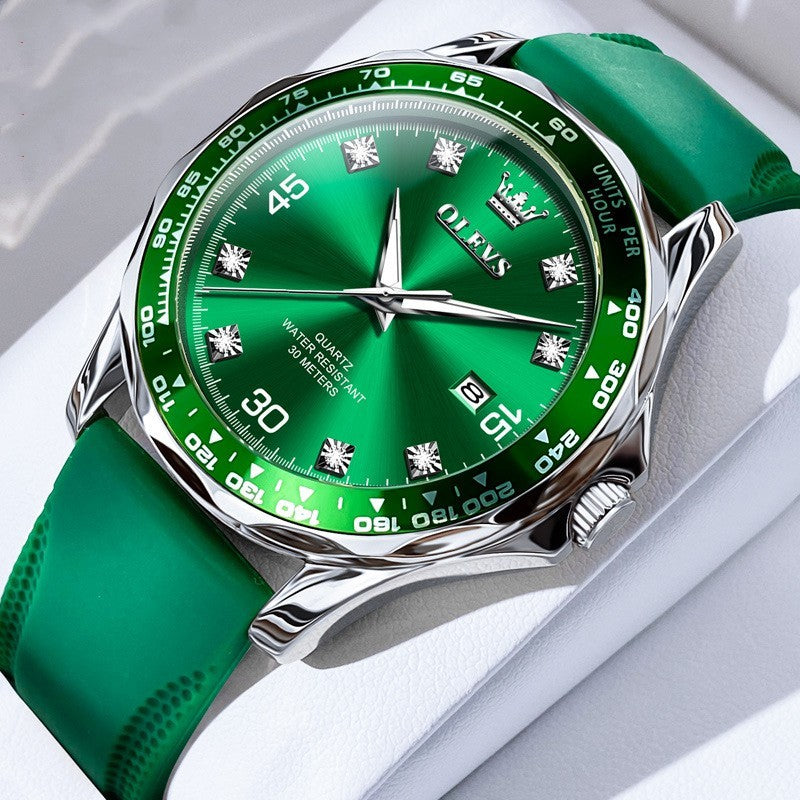 Green Submariner Quartz Watch Luminous Men&