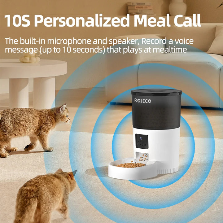 Smart Automatic Cat Feeder with Camera and Voice Recorder